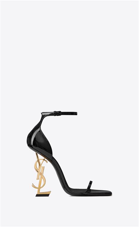 black and gold ysl heels|ysl heel price.